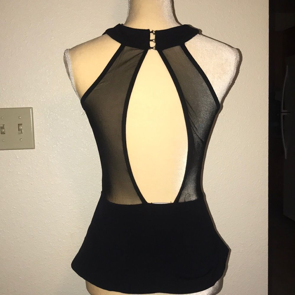 Bebe Black Blouse. - Picture 4 of 10
